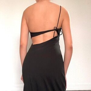 Y2K Laundry by Shelli Segal One-Shoulder Black Maxi Dress